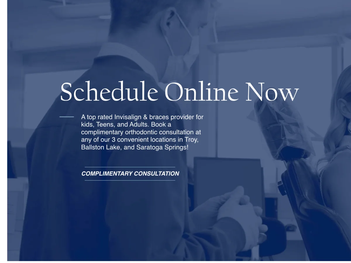 Cooney & Tyner Orthodontics website — homepage hero, a clinical consultation scene.